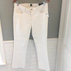 Gap crop kick white stretch jeans NWT